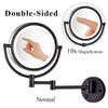 IBDRYKK Makeup Mirror Chrome Lighted Vanity Mirror Wall Mounted Double Sided 1X/10X Magnifying Vanity Mirror Swivel Extendable view 3