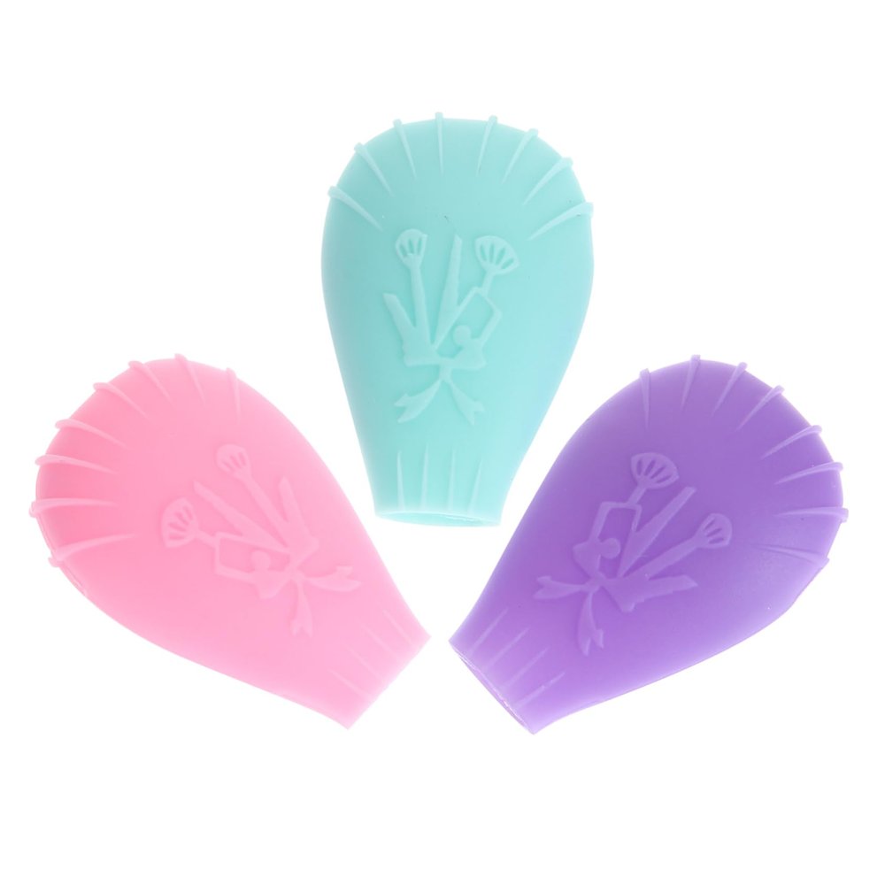MAGICLULU 3pcs Silicone Makeup Brush Covers for Travel Dust Cosmetic Brush Lightweight and Pink and Purple