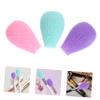 MAGICLULU 3pcs Silicone Makeup Brush Covers for Travel Dust Cosmetic Brush Lightweight and Pink and Purple view 3