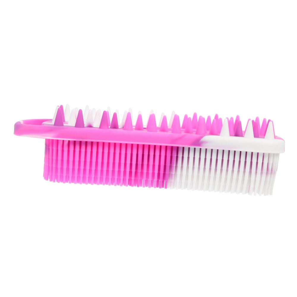 SOESFOUFU Silicone Bath Scrubber for Exfoliating Scalp Dual-Sided Shower Brush with Hook for Easy Use Gentle Cleaning and Massaging for Daily Skin Care