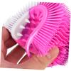 SOESFOUFU Silicone Bath Scrubber for Exfoliating Scalp Dual-Sided Shower Brush with Hook for Easy Use Gentle Cleaning and Massaging for Daily Skin Care view 4