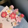 3 Pink peach hair clips Sweet girl hair clips Hair accessories Small Fresh hair clips Summer cute hair clips Ladies Hair clips Girls Ladies Gift view 2