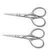FOMIYES 2pcs Stainless Steel Beard Scissors for Men Trimming Shears for Facial Hair Grooming Silver Finish for Precise Styling and Maintenance view 1