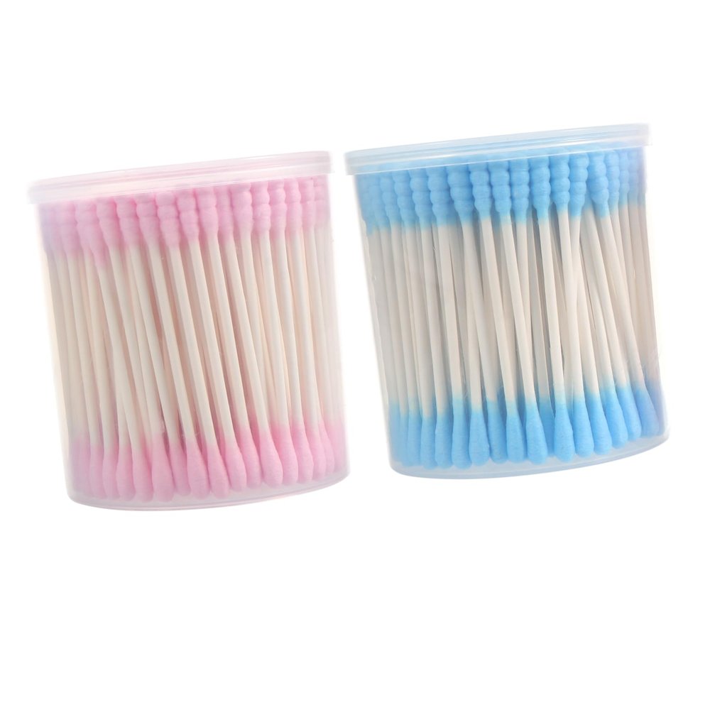 MAGICLULU 400pcs Double-ended Cotton Swabs for Makeup Ear Cleaning and Care and Comfortable Use Cotton Material for Home and Salon Use