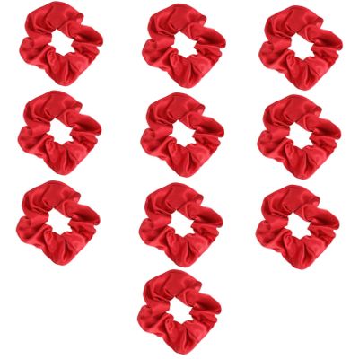 FRCOLOR 10pcs Christmas Hair Scrunchies for Girls Elastic Hair Ties Soft Stretchable Accessories for and Everyday Use