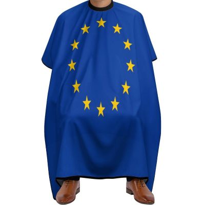 Vafogehu Adult Barber Cape European Union Flag Hairdresser Haircut Shawl Barber Apron