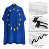 Vafogehu Adult Barber Cape European Union Flag Hairdresser Haircut Shawl Barber Apron view 4