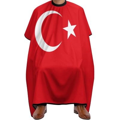 Vafogehu Adult Barber Cape Flag of Turkey Hairdresser Haircut Shawl Barber Apron