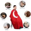 Vafogehu Adult Barber Cape Flag of Turkey Hairdresser Haircut Shawl Barber Apron view 3