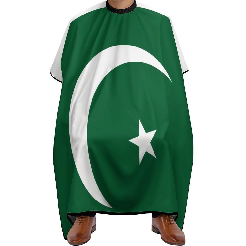 Vafogehu Adult Barber Cape Pakistan Flag Hairdresser Haircut Shawl Barber Apron