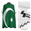 Vafogehu Adult Barber Cape Pakistan Flag Hairdresser Haircut Shawl Barber Apron view 4
