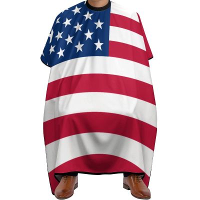 Vafogehu Adult Barber Cape American Flag Hairdresser Haircut Shawl Barber Apron