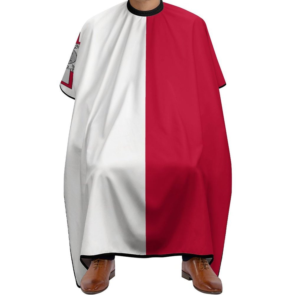 Vafogehu Adult Barber Cape Flag of Malta Hairdresser Haircut Shawl Barber Apron