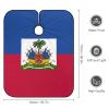 Vafogehu Adult Barber Cape Haiti Flag Hairdresser Haircut Shawl Barber Apron view 2