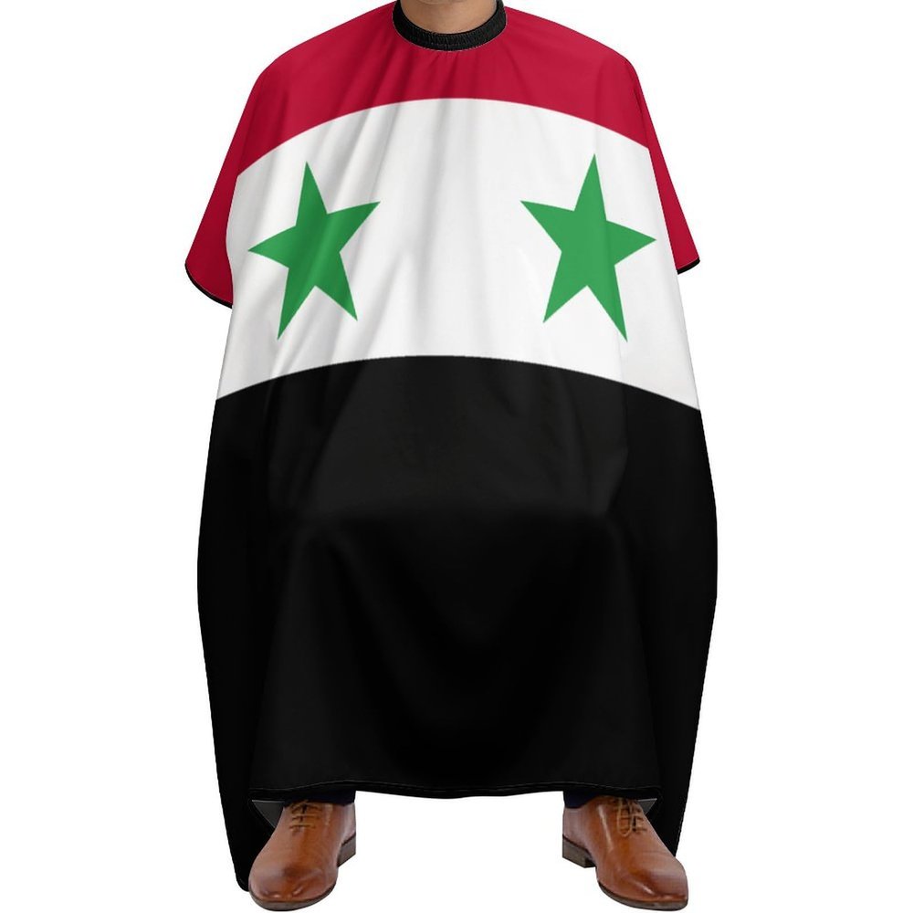Vafogehu Adult Barber Cape Flag of Syria Hairdresser Haircut Shawl Barber Apron