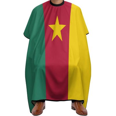 Vafogehu Adult Barber Cape Cameroon Flag Hairdresser Haircut Shawl Barber Apron