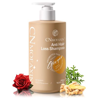 CNMOFAXIN Anti Hair Loss Shampoo,Nourishing Hair Growth Ginger Shampoo for Men & Women - Volumizing Hair Regrowth Treatment infused with Herbal Essences Rose & Castor Oil 16.8 fl. oz