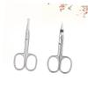 MAGICLULU 2pcs Stainless Steel Eyebrow Scissors and Nose Hair Trimmer Set Safe Precision Blades for Gentle Trimming of Facial Hair for Men and Women view 3