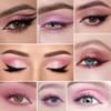 AMY'S DIARY Pink Shimmer Eye Shadow Makeup Palette 9 Colors, Highly Pigmented Matte Glitter Shimmer Pearl Waterproof Party Sparkling Eyeshadow Palette (02#) view 2