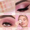 AMY'S DIARY Pink Shimmer Eye Shadow Makeup Palette 9 Colors, Highly Pigmented Matte Glitter Shimmer Pearl Waterproof Party Sparkling Eyeshadow Palette (02#) view 3