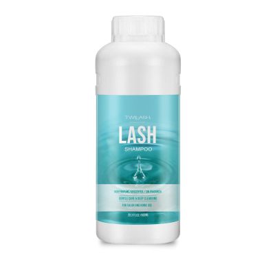 600ml Lash Shampoo Bulk, Eyelash Extensions Cleanser for Extensions, Safe Makeup Remover, Non-irritating or Burning Formula Eyelid Foaming Cleanser Best for Professional Salon and Home Use (Unscented)