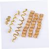 MAGICLULU 28pcs Dreadlock Hair Cuffs and Spiral Braids Jewelry Accessories Unique Hair Charms for Parties Weddings and Fashion Shows view 2