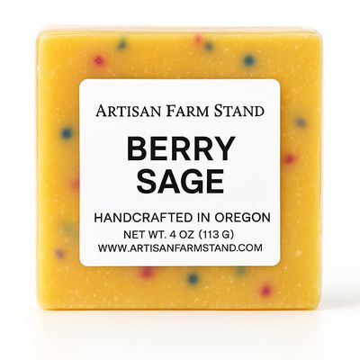 Artisan Farm Stand Berry Sage Bar Soap, 4 Ounce (Pack of 1)