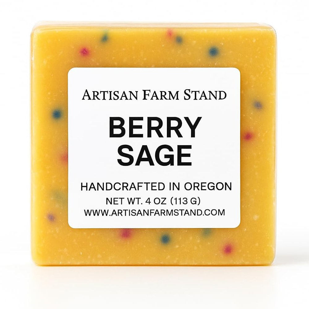 Artisan Farm Stand Berry Sage Bar Soap, 4 Ounce (Pack of 1)