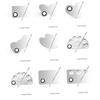 IWOWHERO Stainless Steel Makeup Palette Set for Nail Art and Eyeshadow Arc Shape Mixing Tray for Professional Use Easy to Clean Diy Tool for Makeup Artists and Personal Use view 2