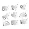 IWOWHERO Stainless Steel Makeup Palette Set for Nail Art and Eyeshadow Arc Shape Mixing Tray for Professional Use Easy to Clean Diy Tool for Makeup Artists and Personal Use view 3