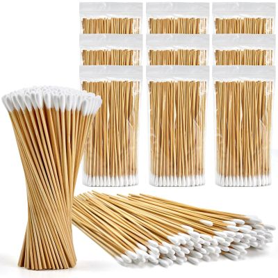 1000PCS 6" Cotton Swabs in Storage Box - Long Cotton Swab with Bamboo Sticks - Lint Free, Highly Absorbent Single Tipped Applicators for Makeup, Pet Care, Home Cleaning