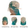 13x4 Glueless Lake Blue Bob Wig Human Hair Lace Front Wigs Pre Plucked Blunt Cut HD Transparent Teal Blue Colored Bob Lace Front Wig Human Hair 180% Density 8 Inch Short Bob Wigs for Black Women view 4