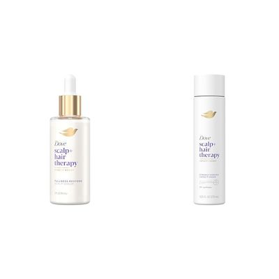 Dove Scalp + Hair Therapy Density Boost 2 FL OZ Scalp Serum + 9.25 FL OZ Strengthening Conditioner for Thicker, Stronger Hair