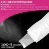 BRILLIRARE Face Scrubber, Skin Spatula, Facial Silicone Pore Cleaner, Rechargeable All Skin Types Waterproof Blackhead Remover Tools for Deep Cleansing, Exfoliating, 3 Modes Wireless, White view 4