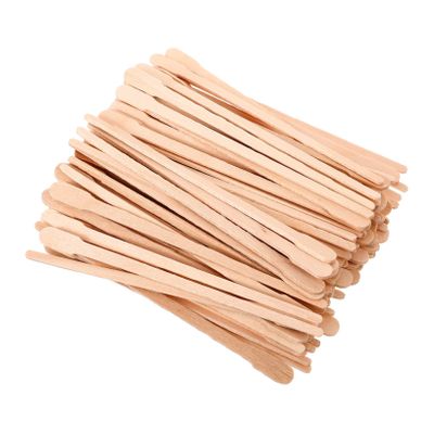 FRCOLOR 100pcs Wooden Waxing Sticks for Hair Removal Soft Wax Applicators for Body Hair Women Remover