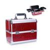 BELWEIS Tool Box Organizer Toolbox Makeup Train Case Professional Cosmetic Box Portable Aluminum Makep Box with Foldable 4 Trays and 2 Lock and Buckle Toolbox for Tools view 1
