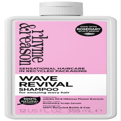 Rhyme & Reason Wave Revival Shampoo & Conditioner SET. 13 Fl. Oz. Each Bottle. To Define & Enhance Wavy Hair. Vegan Cruelty Free., White