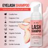 Lash Shampoo for Lash Extensions 60 Ml/2fl.oz Eyelash Extension Cleanser Oil Free Lash Cleanser for Eyelash Care, Gentle Foaming Eyelash Shampoo with Brush for Salon Home Care (Peach 60ml) view 2