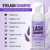 Lash Shampoo for Lash Extensions 60 Ml/2fl.oz Eyelash Extension Cleanser Oil Free Lash Cleanser for Eyelash Care, Gentle Foaming Eyelash Shampoo with Brush for Salon Home Care (Lavender 60ml) view 2