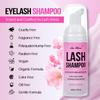 Lash Shampoo for Lash Extensions 60 Ml/2fl.oz Eyelash Extension Cleanser Oil Free Lash Cleanser for Eyelash Care, Gentle Foaming Eyelash Shampoo with Brush for Salon Home Care (Cherry Blossmom 60ml) view 2