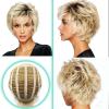 Dempiire Human Hair Short Wigs For Women,Blonde Bob Wig Short White Wig Closure Wig With Bangs Silver Wig Natural Wigs view 3
