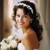 Oriamour Wedding Headbands With Ceramic Flowers Bridal Wedding Headpieces For Women Girls Pearls Headband With Leaves Desgin (Gold) view 2