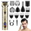 Layhou Men's Grooming Kit Multifunction Hair Trimmer Set Beard Shaver Electric Body Hair Trimmer Nose Trimmer Haircut Kit Engraving Cutter with Guide Combs Type-C Rechargeable view 1