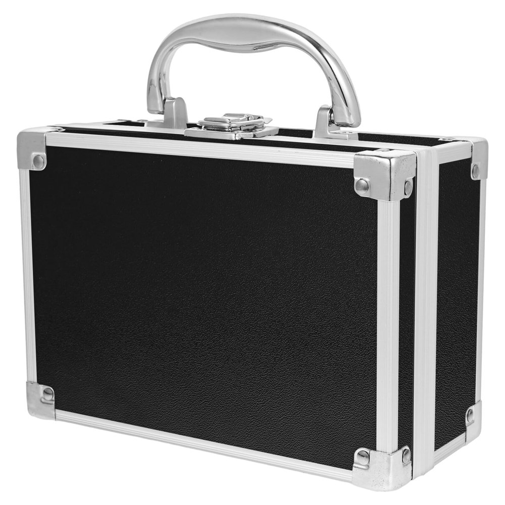 Baluue Aluminum Alloy Makeup Case Portable Organizer Cosmetic Briefcase for Tools Instruments and Travel Storage
