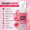 Lash Shampoo for Lash Extensions 60 Ml/2fl.oz Eyelash Extension Cleanser Oil Free Lash Cleanser for Eyelash Care, Gentle Foaming Eyelash Shampoo with Brush for Salon Home Care (Rose 60ml) view 2