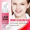 Lash Shampoo for Lash Extensions 60 Ml/2fl.oz Eyelash Extension Cleanser Oil Free Lash Cleanser for Eyelash Care, Gentle Foaming Eyelash Shampoo with Brush for Salon Home Care (Rose 60ml) view 3
