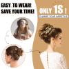 HMD Tousled Updo Messy Bun Hairpiece Hair Extension Ponytail with Elastic Rubber Band Updo Ponytail Hairpiece Synthetic Hair Extensions Scrunchies Ponytail Hairpieces for Women (27H22) view 3
