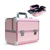 BELWEIS Tool Box Organizer Toolbox Makeup Train Case Professional Cosmetic Box Portable Aluminum Makep Box with Foldable 4 Trays and 2 Lock and Buckle Toolbox for Tools view 1