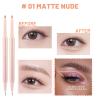 Nobeka 3PC Dual Ended Highlighter Makeup Pen, Glitter & Matte Nude EyeLiner & Eyeshadow, Liquid Contour Liner 2 in 1 Eye Make Up Stick, Mulit-Funtional Long Lasting Lying Silkworm Pencil Set view 2