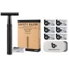 BULIMICA Matte Black Safety Razor Kit, Includes 1 Safety Razor with 10 Blades and 1 Razor Blade Bank with 30 Blades view 1